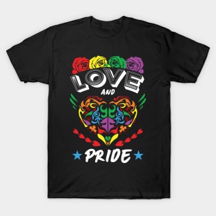 Love and Pride Heart and Roses 2022 T-Shirt